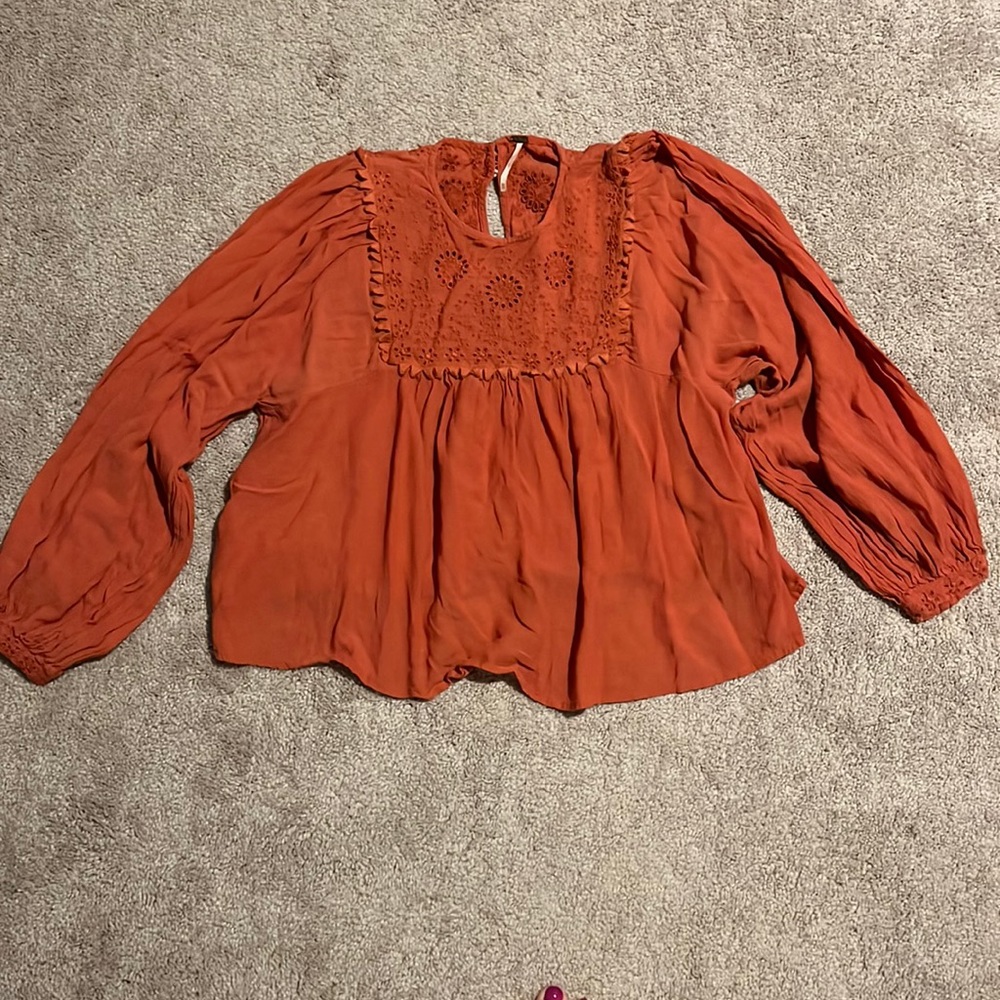 Free People Crochet Blouse